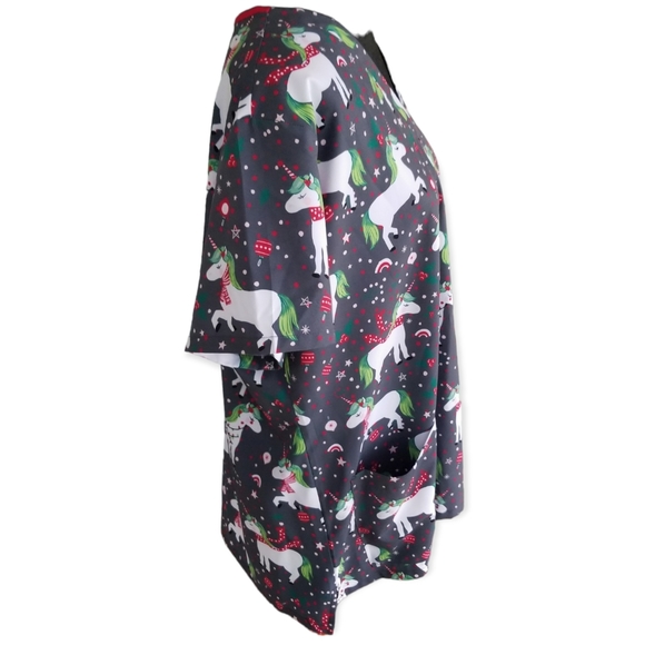 Unicorn plus size scrub top from Med Couture sz 2XL - Picture 6 of 8